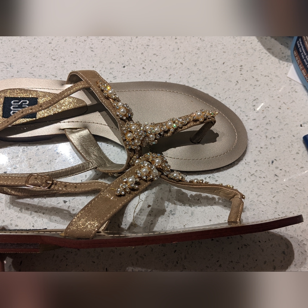ECS jeweled sandals Size 38